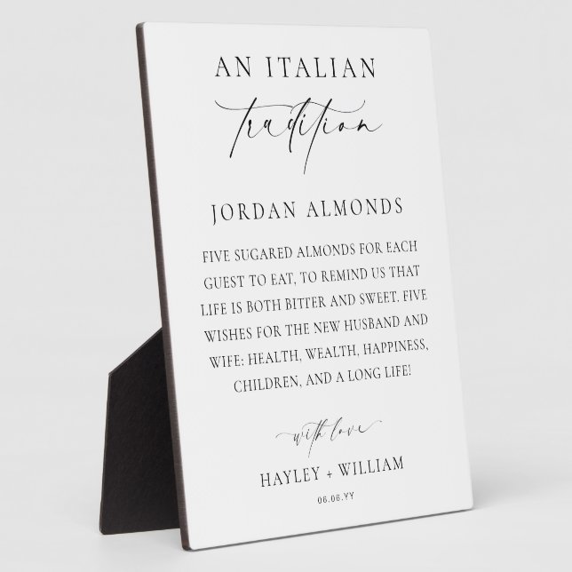 Ellesmere An Italian Tradition Sugared Almonds Plaque (Side)