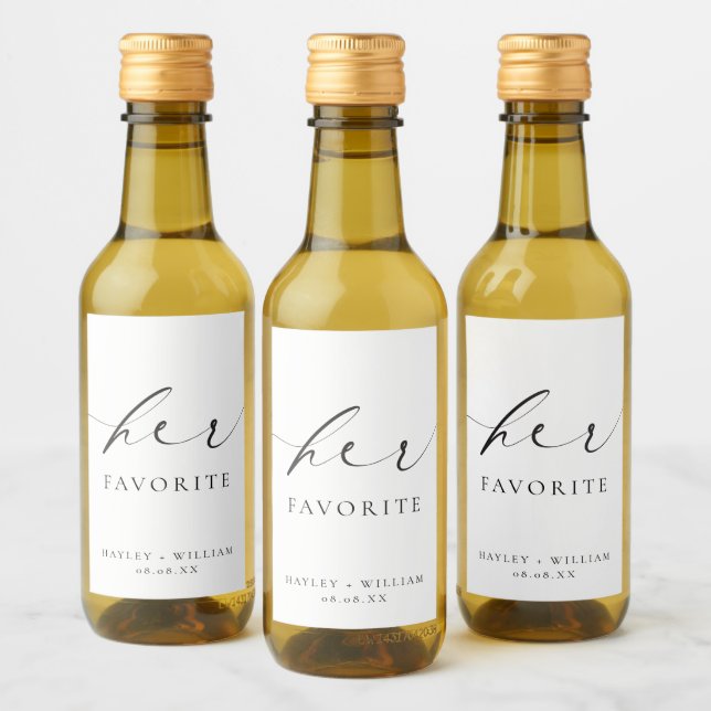 Ellesmere Her Favorite Favor Wine Label (Bottles)