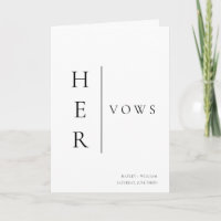 Ellesmere Her Vows Wedding Card