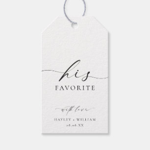 Ellesmere His Favorite Favor Gift Tags