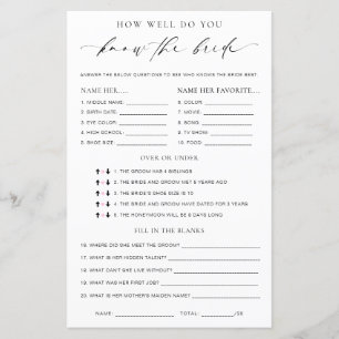 Ellesmere How Well Do You Know The Bride Game