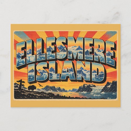 Ellesmere Island NU Arctic Glaciers Peaks Art Postcard