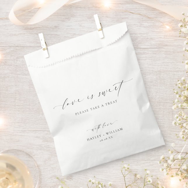 Ellesmere Love Is Sweet Wedding Favor Bags (Clipped)