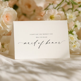 Ellesmere Maid Of Honor Proposal Folded Card