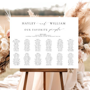 Ellesmere Minimal 12 Table Seating Poster