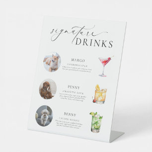 Ellesmere Minimal Pet Photo Signature Drinks Sign