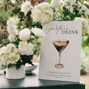 Ellesmere Minimal Signature Drinks Foam Board Sign