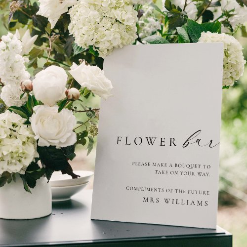 Ellesmere Minimalist Bouquet Flower Bar Sign