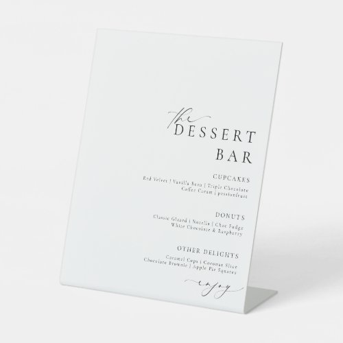 Ellesmere Minimalist Dessert Bar Menu Pedestal Sign
