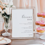 Ellesmere Minimalist Dessert Bar Menu Poster<br><div class="desc">This menu features a modern minimalist design with a hand-lettered script font on a white background for a clean and simple look. Add a thank you to your guests on the reverse side of the menu or leave it blank. The script heading is an image that cannot be edited. All...</div>