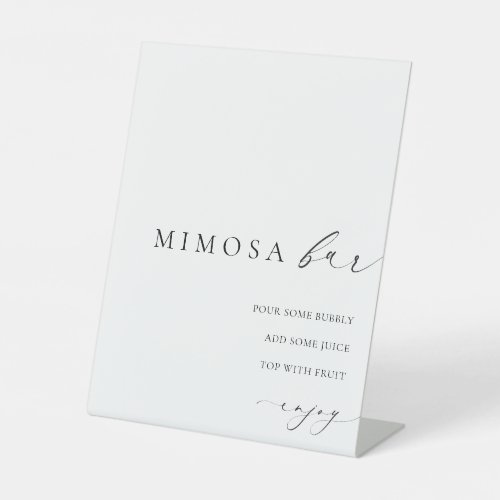 Ellesmere Minimalist Mimosa Bar Pedestal Sign