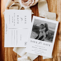 Ellesmere Minimalist Photo Save The Date Postcard