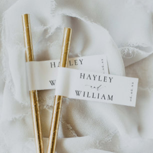 Ellesmere Minimalist Straw Flags Drink Tags Wrap Around Label