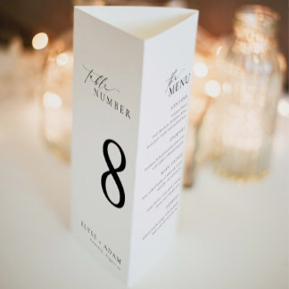 Ellesmere Minimalist Tri-Fold Wedding Menu Poster