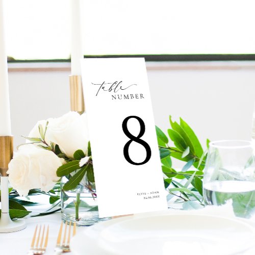 Ellesmere Minimalist Wedding Long Table Number