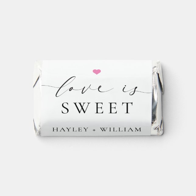 Ellesmere Minimalist Wedding Love Is Sweet Hershey's Miniatures (Front)