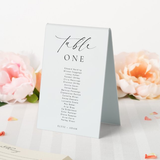 Ellesmere Minimalist Wedding Table Number Table Tent (In SItu (Wedding))