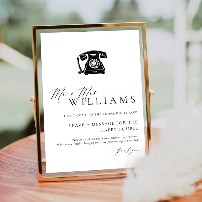 Ellesmere Modern Minimal Audio Guestbook (Mr and Mrs Audio Guestbook Sign Ellesmere)