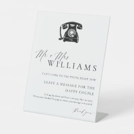 Ellesmere Modern Minimal Audio Guestbook Pedestal Sign