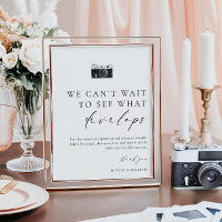 Ellesmere Modern Minimal Disposable Camera Wedding