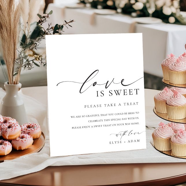 Ellesmere Modern Minimal Love Is Sweet Favors Sign (Creator Uploaded)