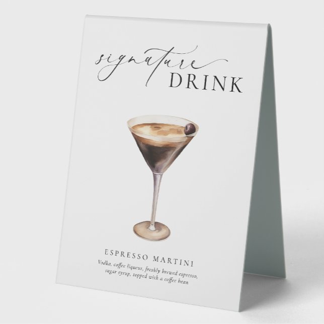 Ellesmere Modern Minimal Signature Drink Sign (Creator Uploaded)