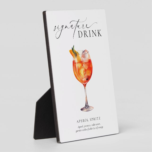Ellesmere Modern Minimal Signature Drink Sign Plaque (Creator Uploaded)