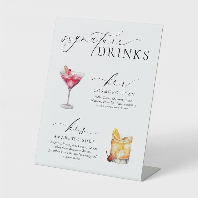 Ellesmere Modern Minimal Signature Drinks Sign (Creator Uploaded)