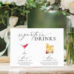 Ellesmere Modern Minimal Signature Drinks Sign<br><div class="desc">This landscape signature drinks menu sign features a modern calligraphy script heading and minimalist design. The script text heading is an image that cannot be edited. The heading image can be resized to fit any poster size. All of the other text is fully editable. The template includes over 100 drink...</div>