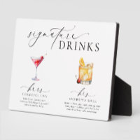 Ellesmere Modern Minimal Signature Drinks Sign