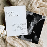 Ellesmere Modern Minimalist Wedding Invitation<br><div class="desc">The Ellesmere Wedding Invitation features a modern minimalist design with a hand-lettered script font on a white background for a clean and simple look. The script headings are an image that cannot be edited. All of the other text is fully editable. For more advanced customization of this design, simply select...</div>