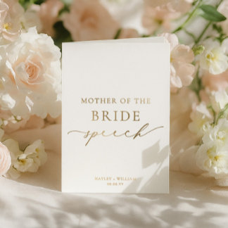 Ellesmere Mother Of The Bride Wedding Speech Foil Card