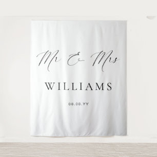 Ellesmere Mr and Mrs Wedding Backdrop