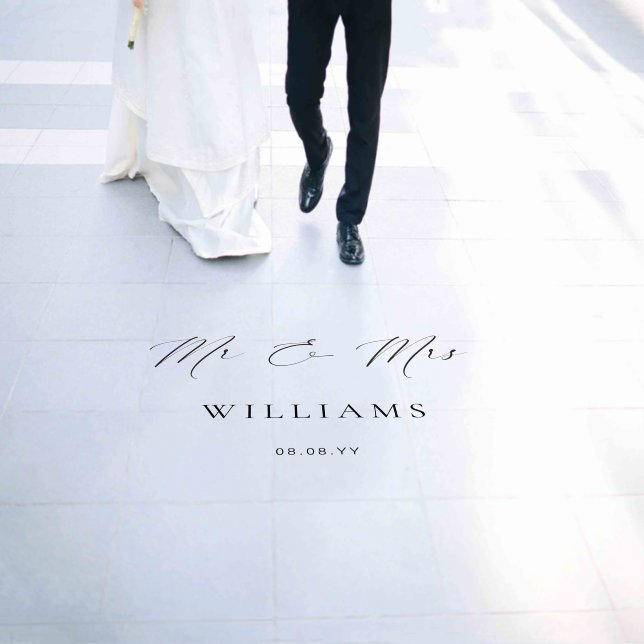 Ellesmere Mr and Mrs Wedding Floor Decals (Wedding)