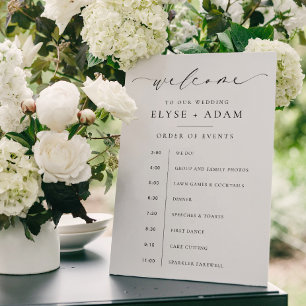 Ellesmere Order Of Events Welcome Foam Board