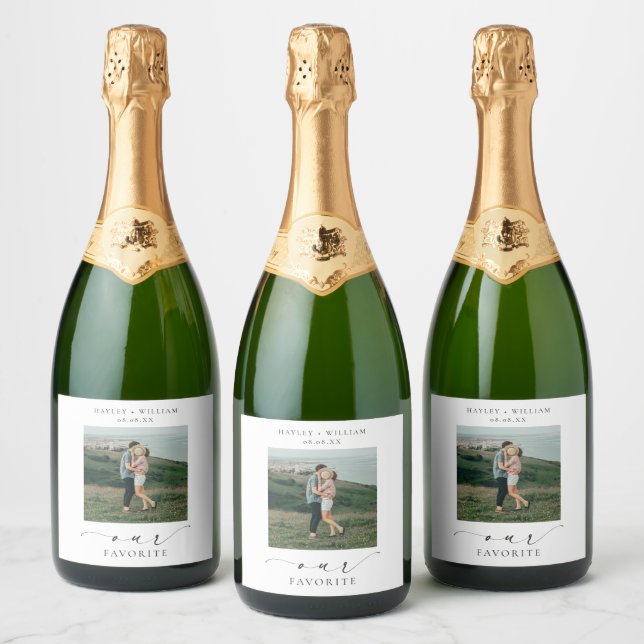 Ellesmere Our Favorite Photo Favor Sparkling Wine Label (Bottles)