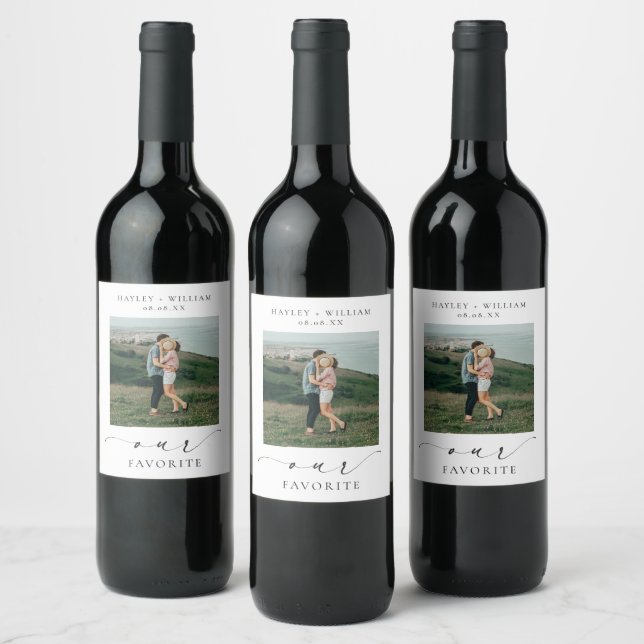 Ellesmere Our Favorite Photo Favor Wine Label (Bottles)