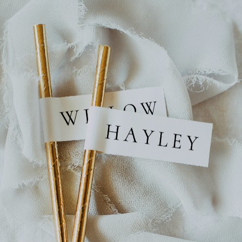 Ellesmere Place Card Straw Flags Drink Tags Sticker