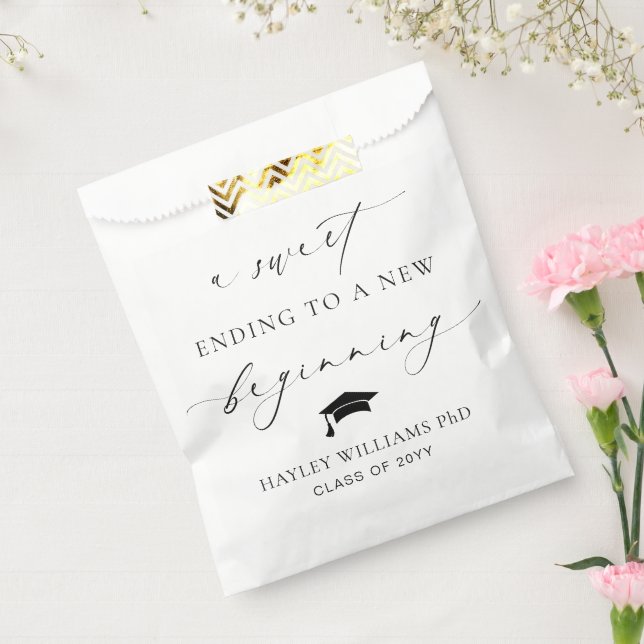 Ellesmere Sweet Ending New Beginning Graduation Favor Bag (Sealed)