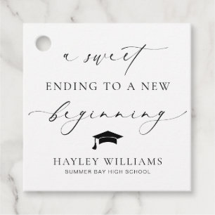 Ellesmere Sweet Ending New Beginning Graduation Favor Tags