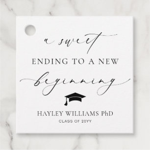 Ellesmere Sweet Ending New Beginning Graduation Favor Tags