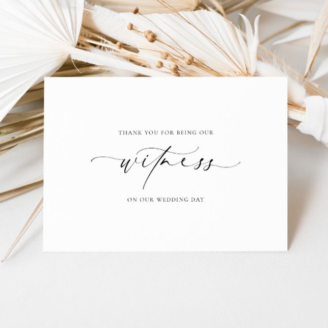 Ellesmere Thank You For Being Our Witness Wedding Card (Creator Uploaded)