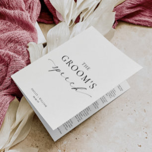 Ellesmere The Groom's Wedding Speech Card