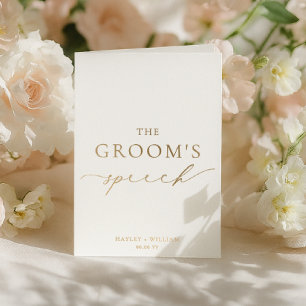 Ellesmere The Groom's Wedding Speech Foil Card