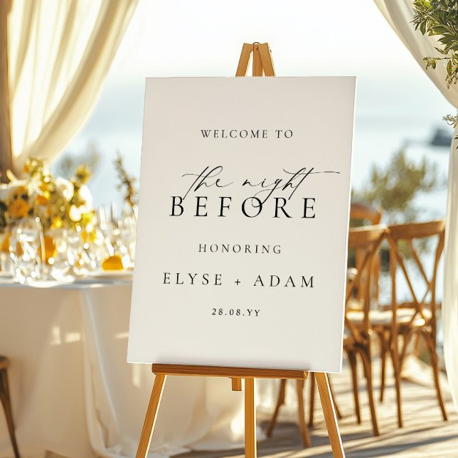 Ellesmere The Night Before Rehearsal Dinner Foam Board (Creator Uploaded)