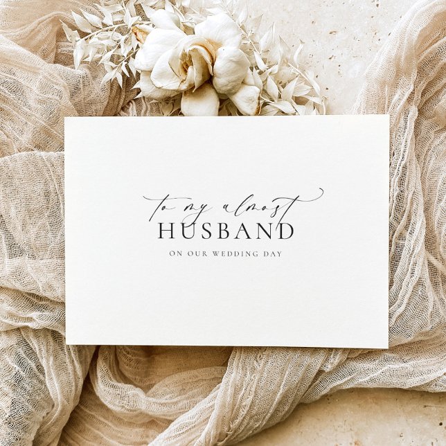 Ellesmere To My Almost Husband Wedding Day Card (Creator Uploaded)