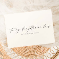 Ellesmere To My Daughter-In-Law Wedding Day