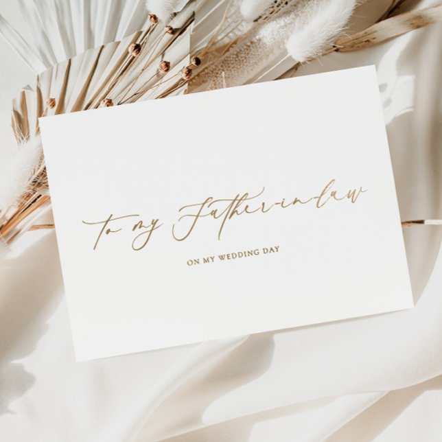 Ellesmere To My Father-In-Laws Wedding Day Foil Card (To My Father-in-law Wedding Day Ellesmere)