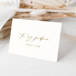 Ellesmere To My Godson On Your Baptism Foil Card