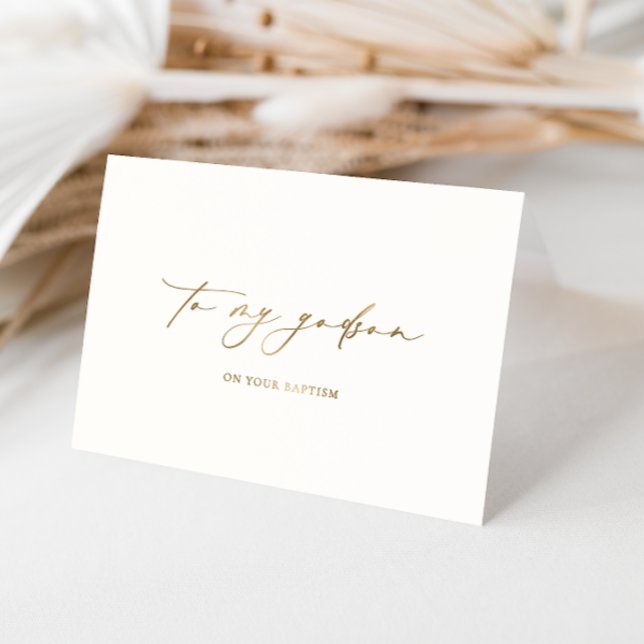 Ellesmere To My Godson On Your Baptism Foil Card (Creator Uploaded)
